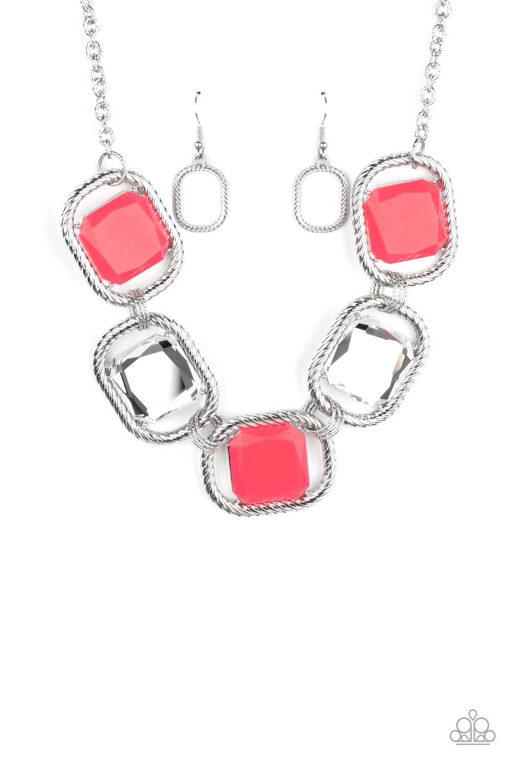 Pucker Up Pink-Necklace