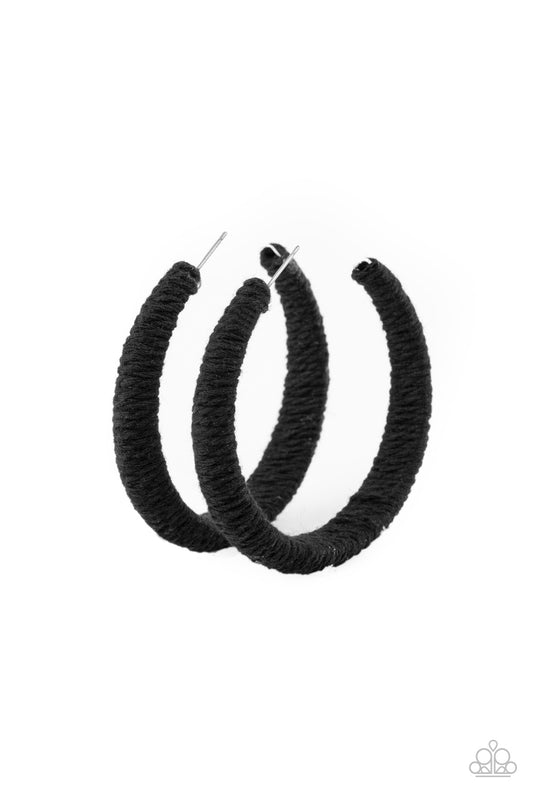 TWINE and Dine Black-Earrings