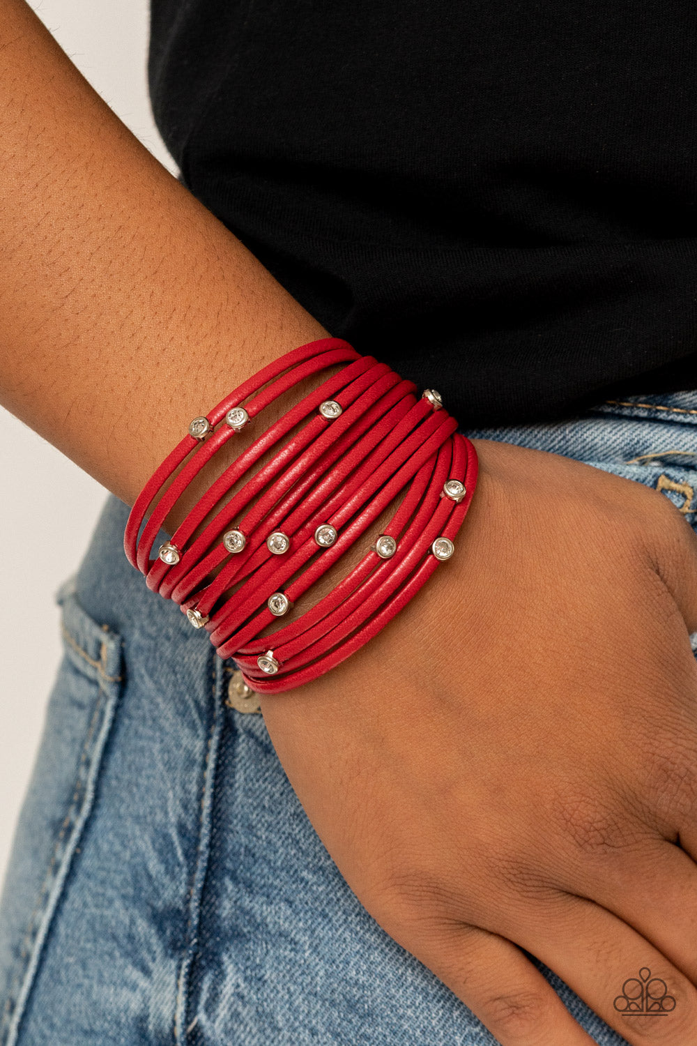 Fearlessly Layered Red-Bracelet
