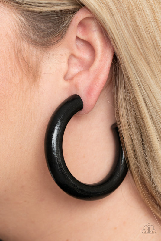 I WOOD Walk 500 Miles Black-Earrings