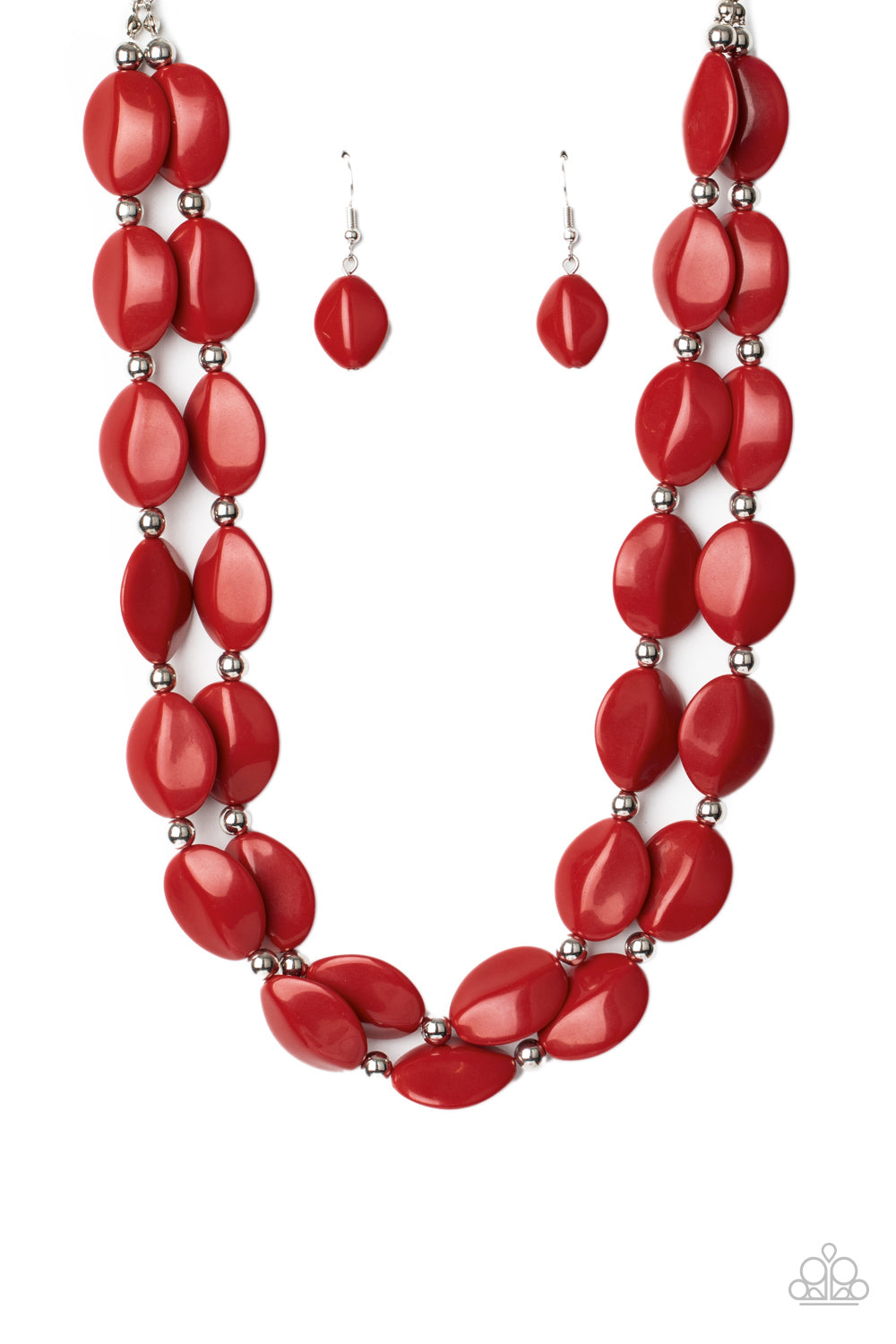 Two-Story Stunner Red-Necklace