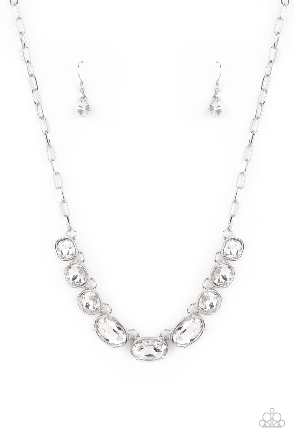 Gorgeously Glacial White-Necklace