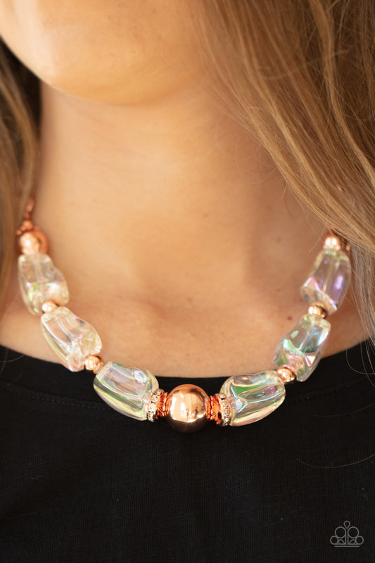 Iridescently Ice Queen Copper-Necklace