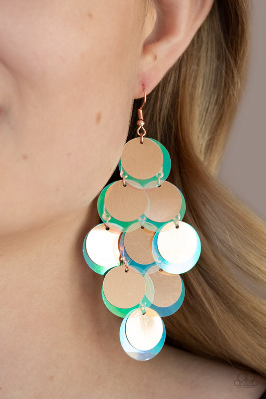 Sequin Seeker Copper-Earrings