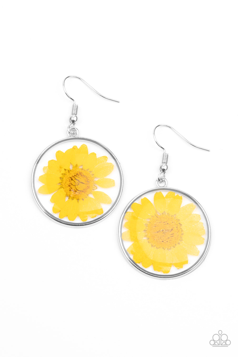 Forever Florals Yellow-Earrings