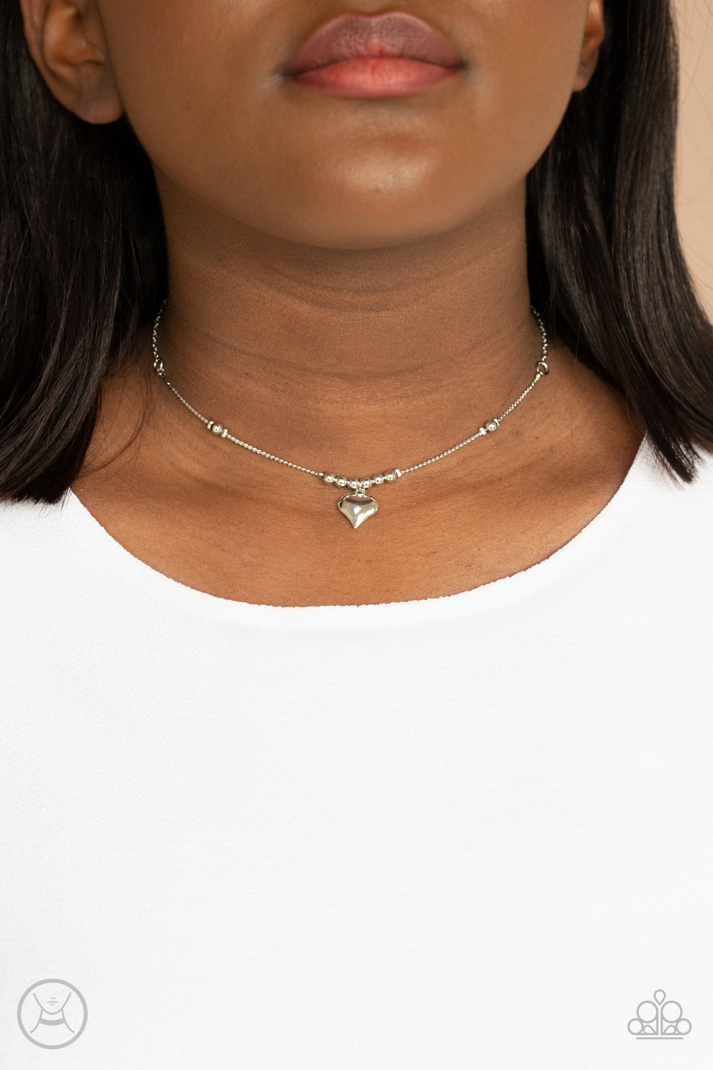 Casual Crush Silver Choker-Necklace