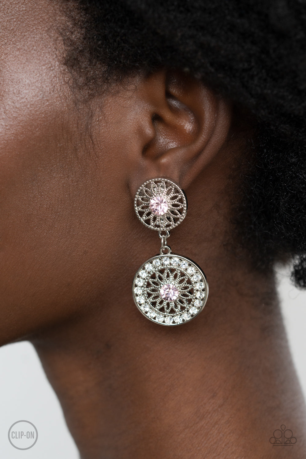 Life of The Garden Party Pink Clip On-Earrings