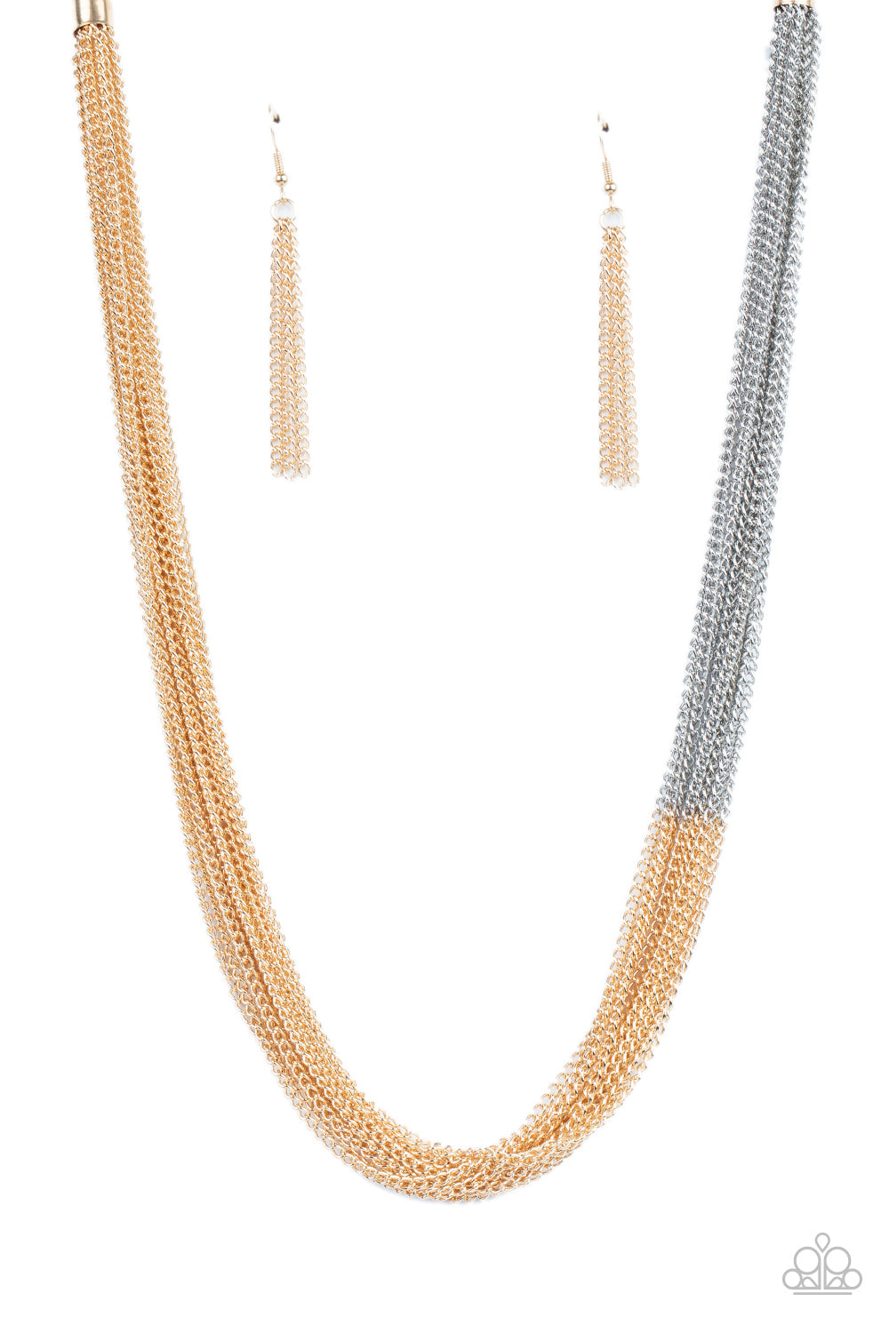 Metallic Merger Gold-Necklace