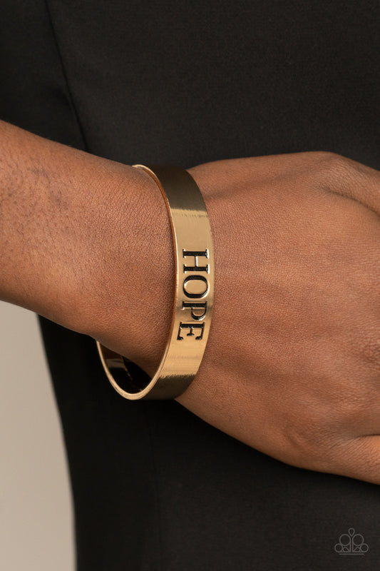 Hope Makes The World Go Round Gold-Bracelet