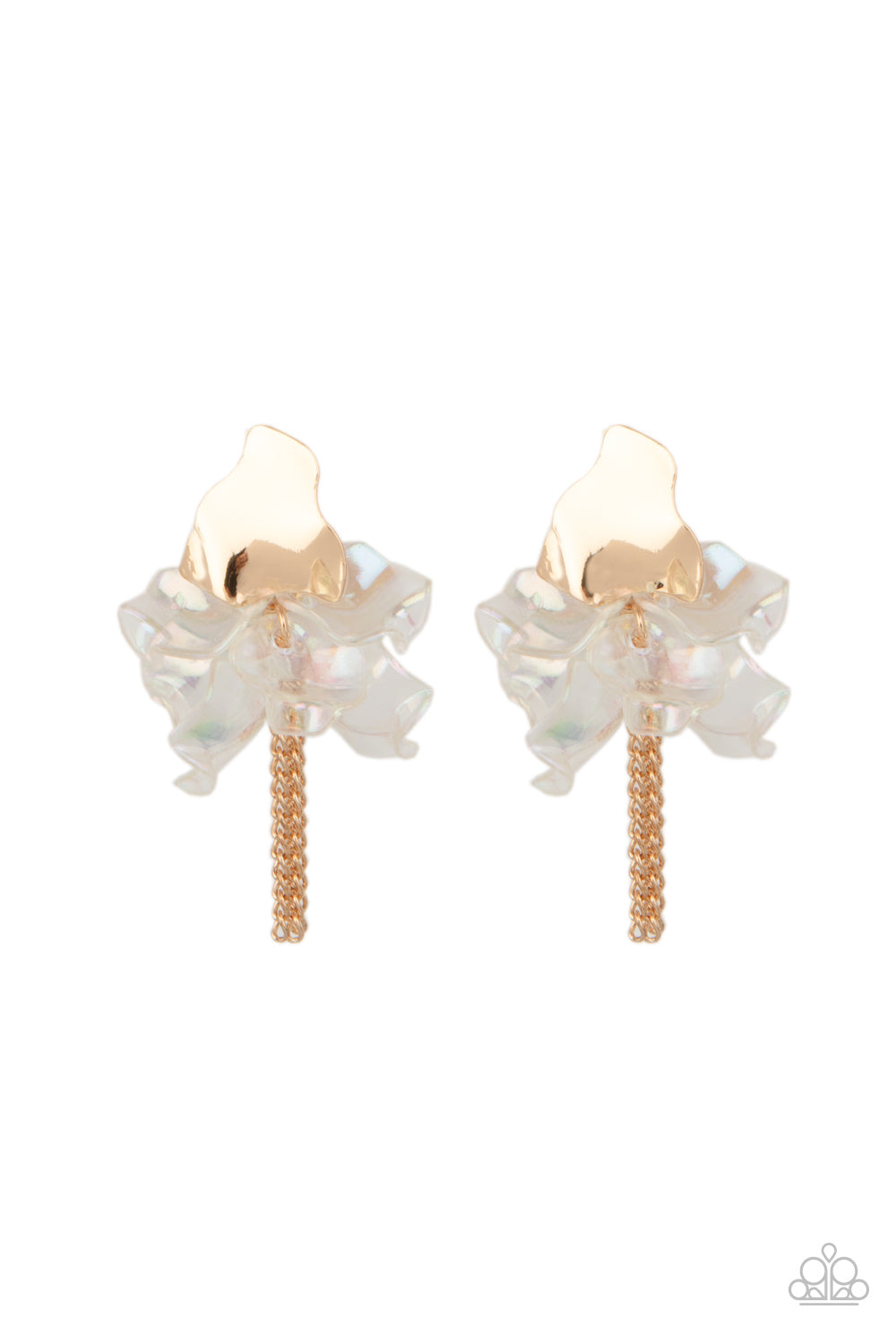 Harmonically Holographic Gold-Earrings