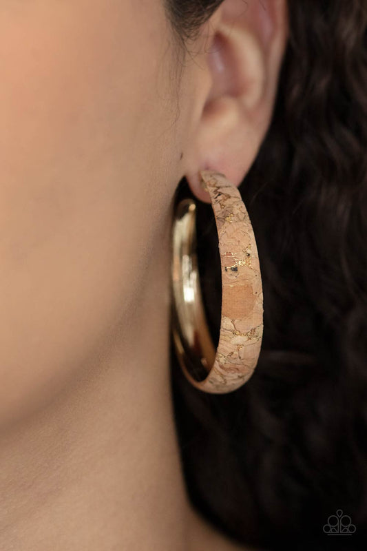 A CORK In The Road Gold-Earrings