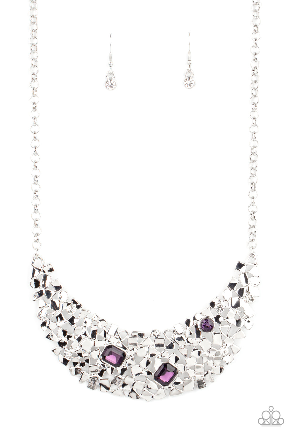 Fabulously Fragmented Purple-Necklace