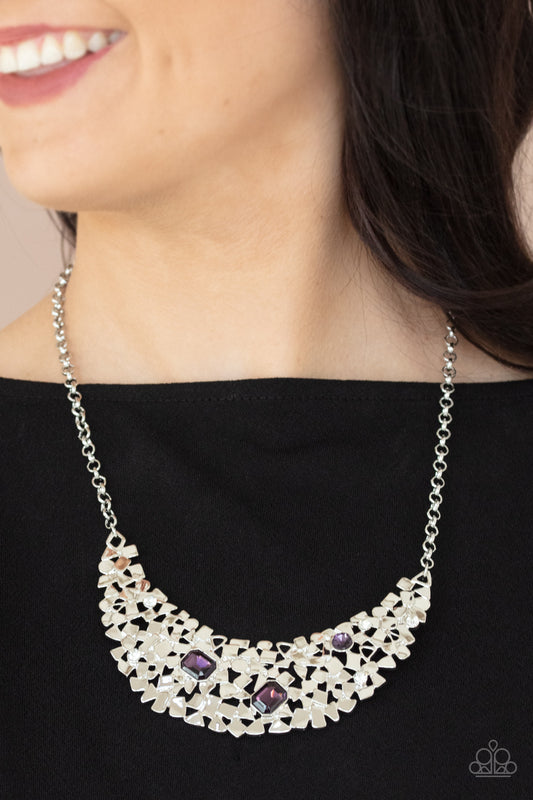 Fabulously Fragmented Purple-Necklace