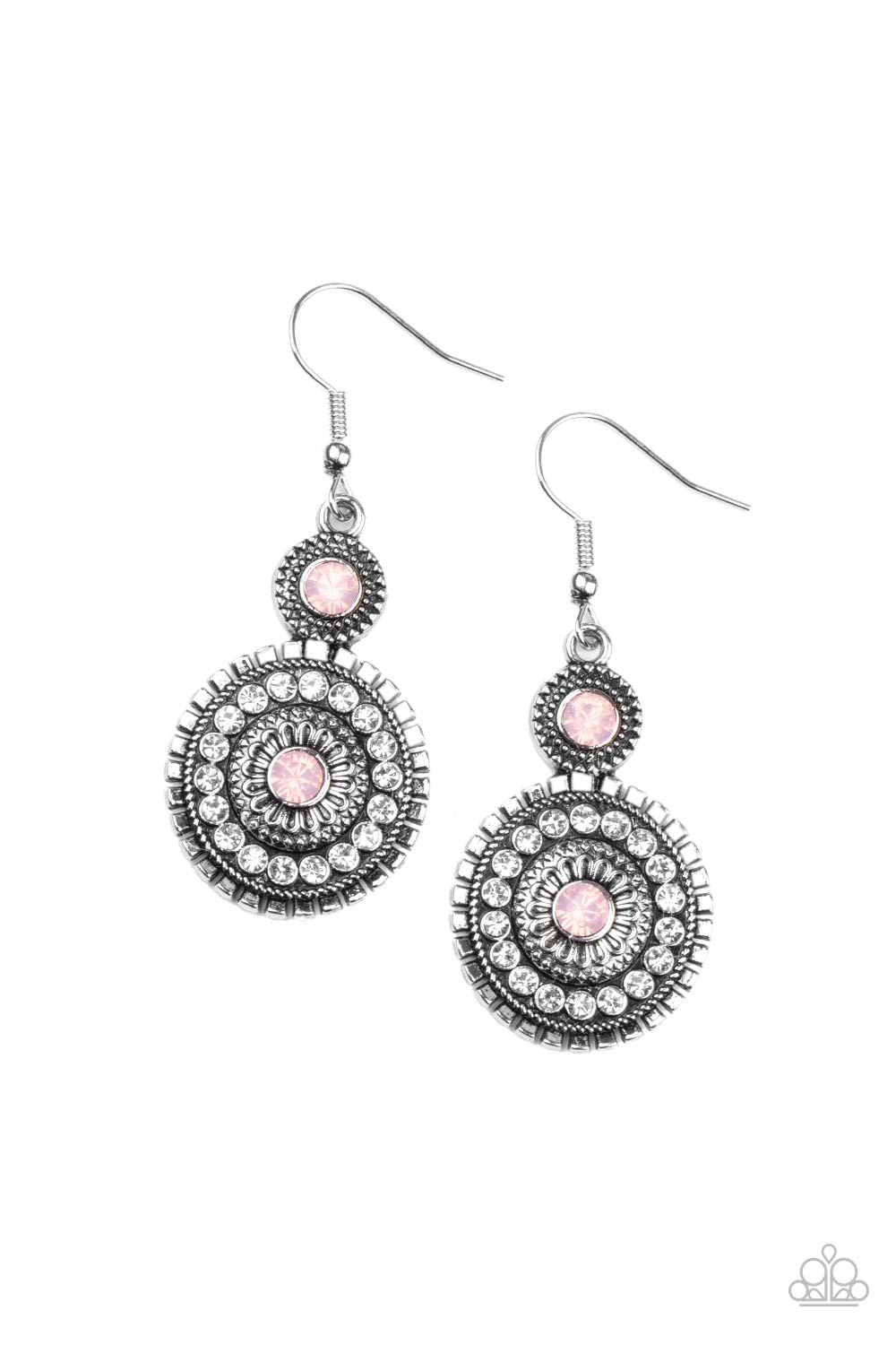 Opulent Outreach Pink-Earrings