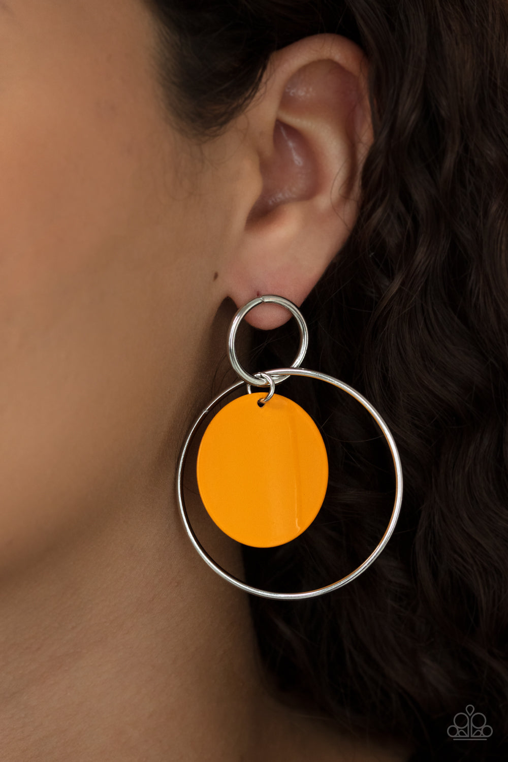 POP, Look, and Listen Orange-Earrings