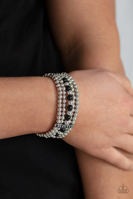 Gloss Over The Details Black-Bracelet