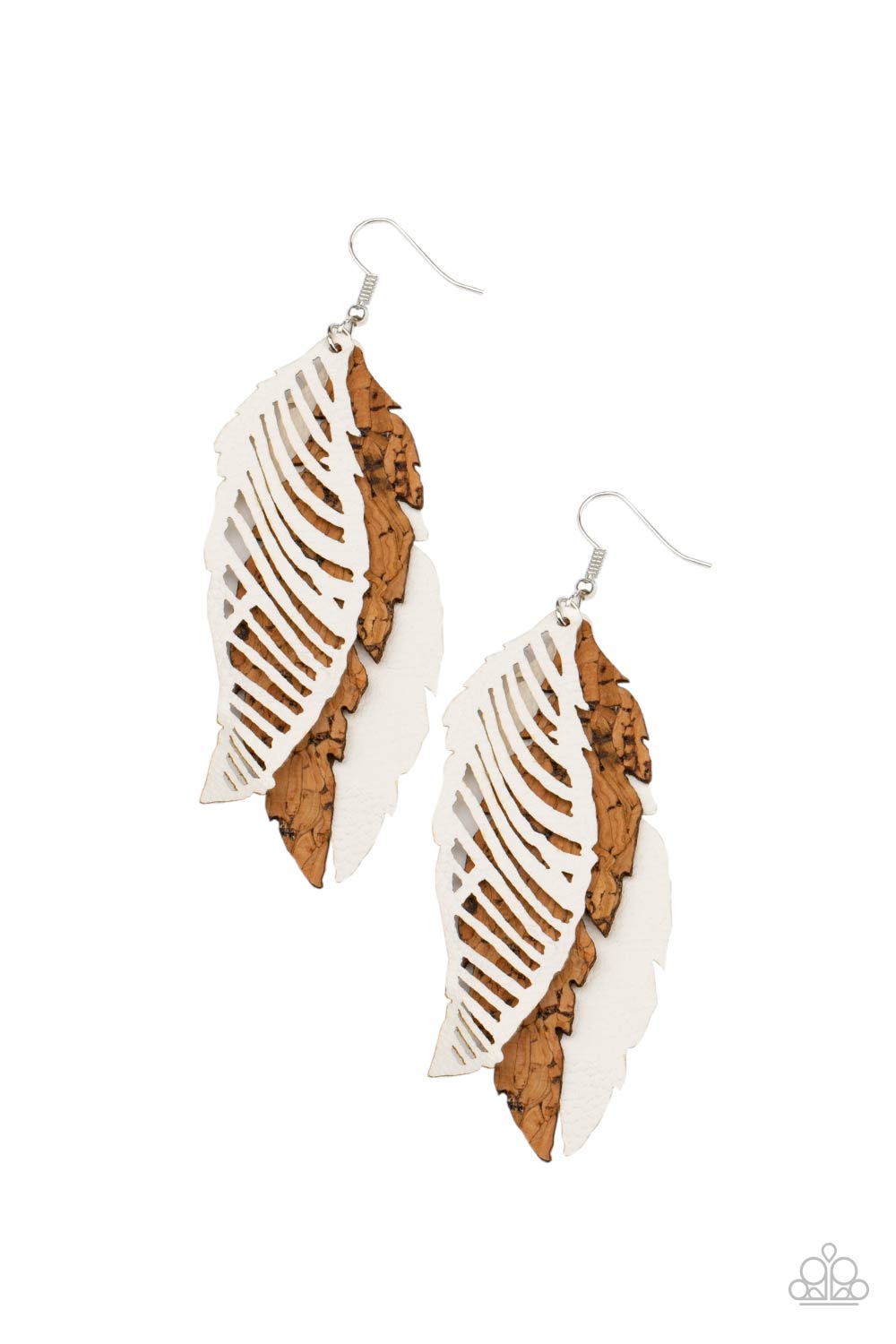 WINGING Off The Hook White-Earrings