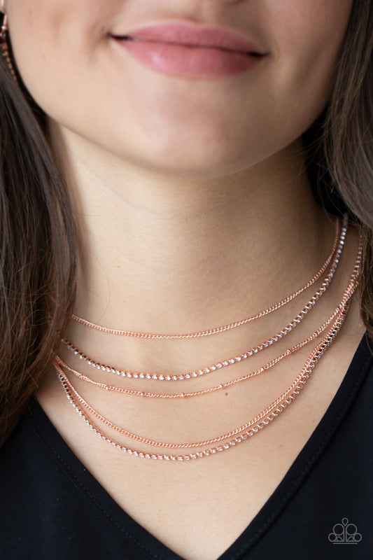 Dangerously Demure Copper-Necklace