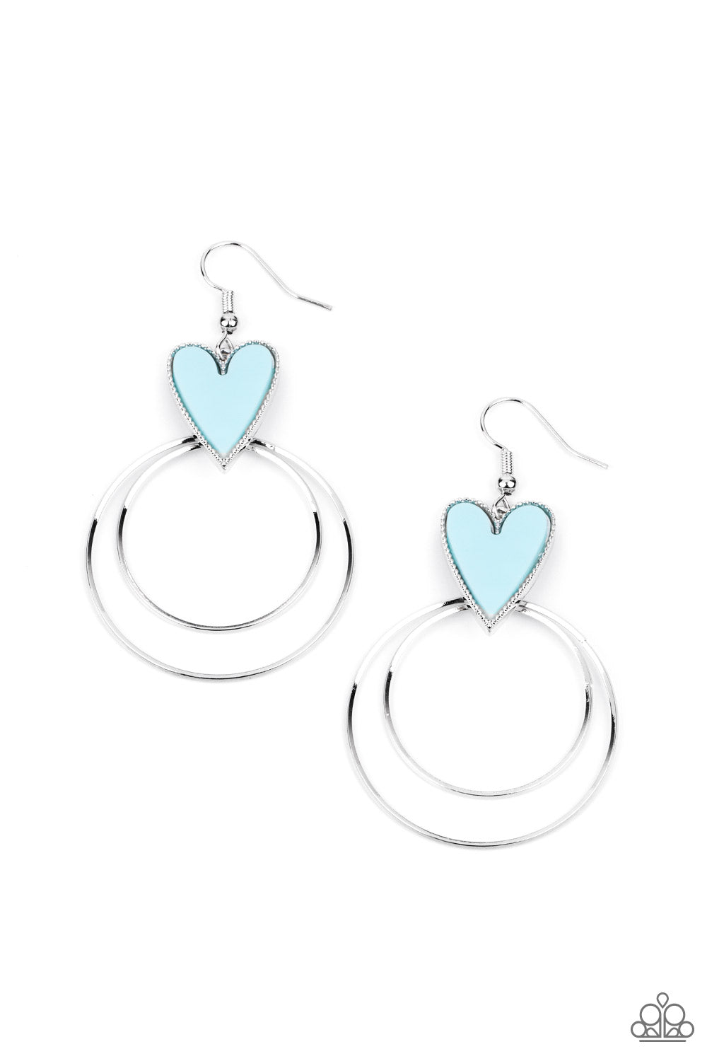 Happily Ever Hearts Blue-Earrings