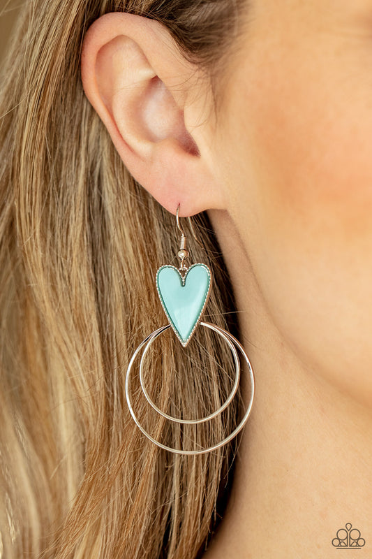 Happily Ever Hearts Blue-Earrings