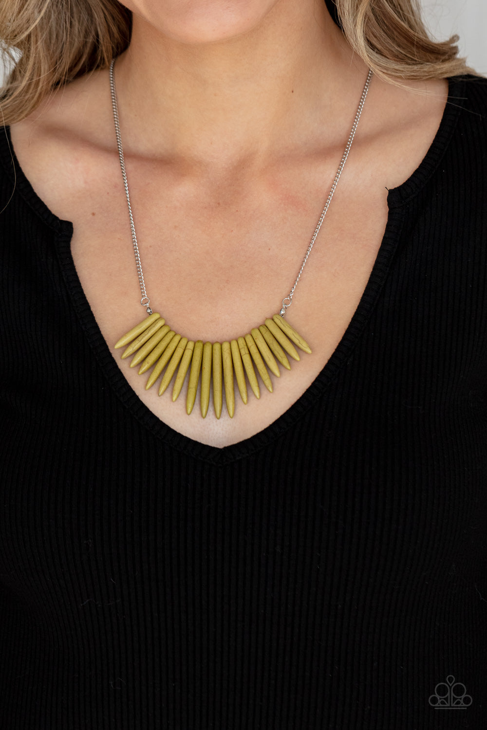 Exotic Edge Green-Necklace