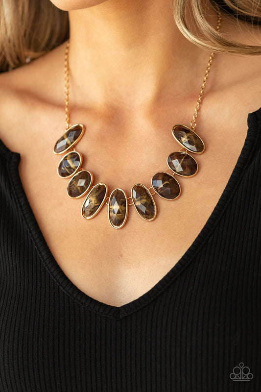 Elliptical Episode Brown-Necklace