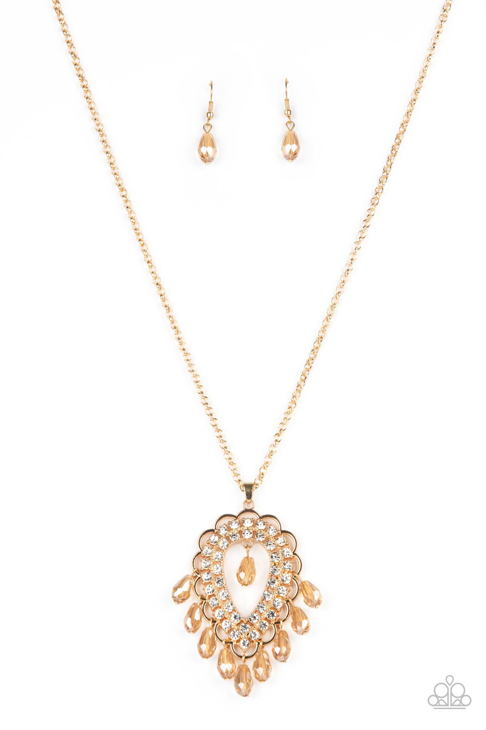Teasable Teardrops Gold-Necklace