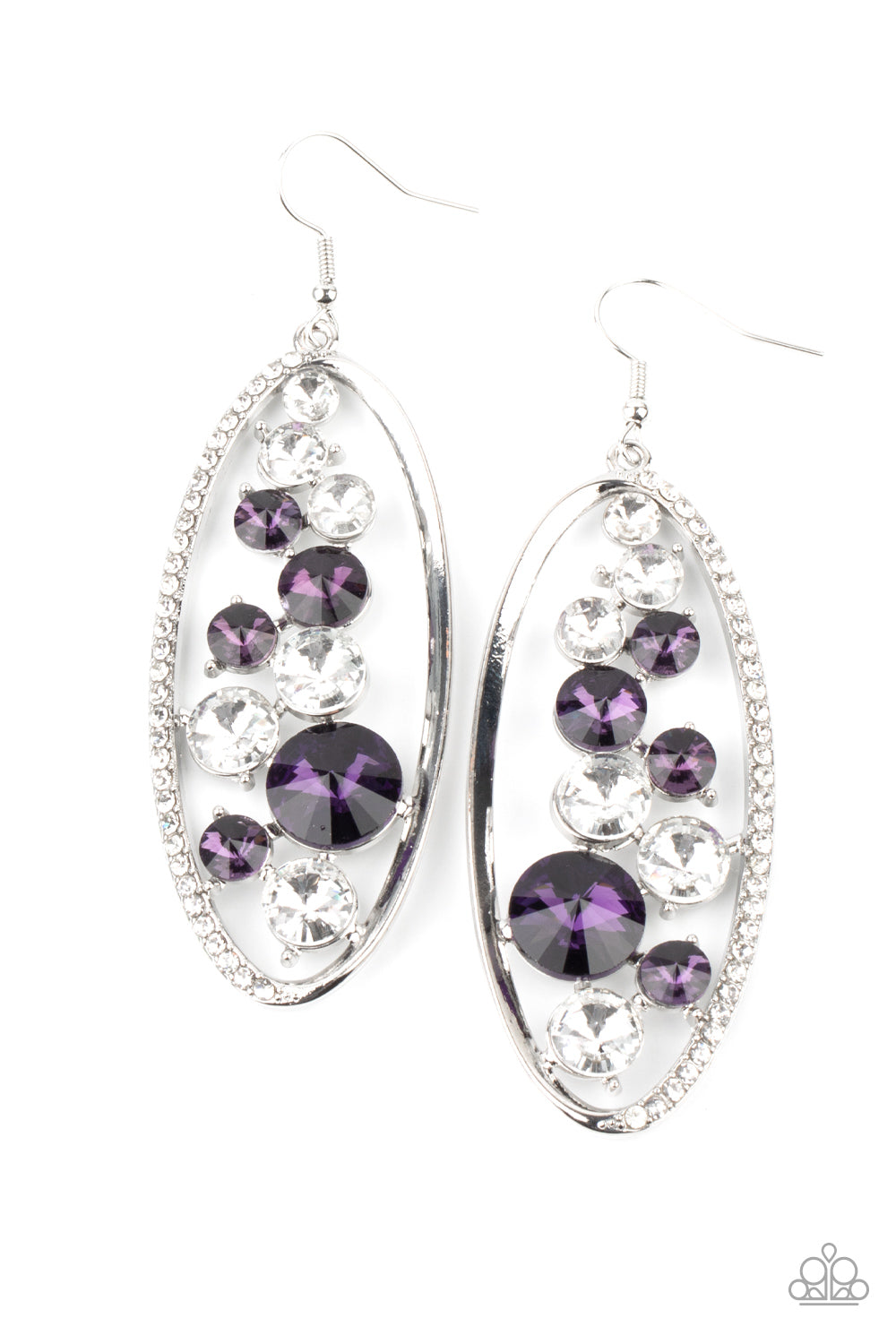 Rock Candy Bubbly Purple-Earrings