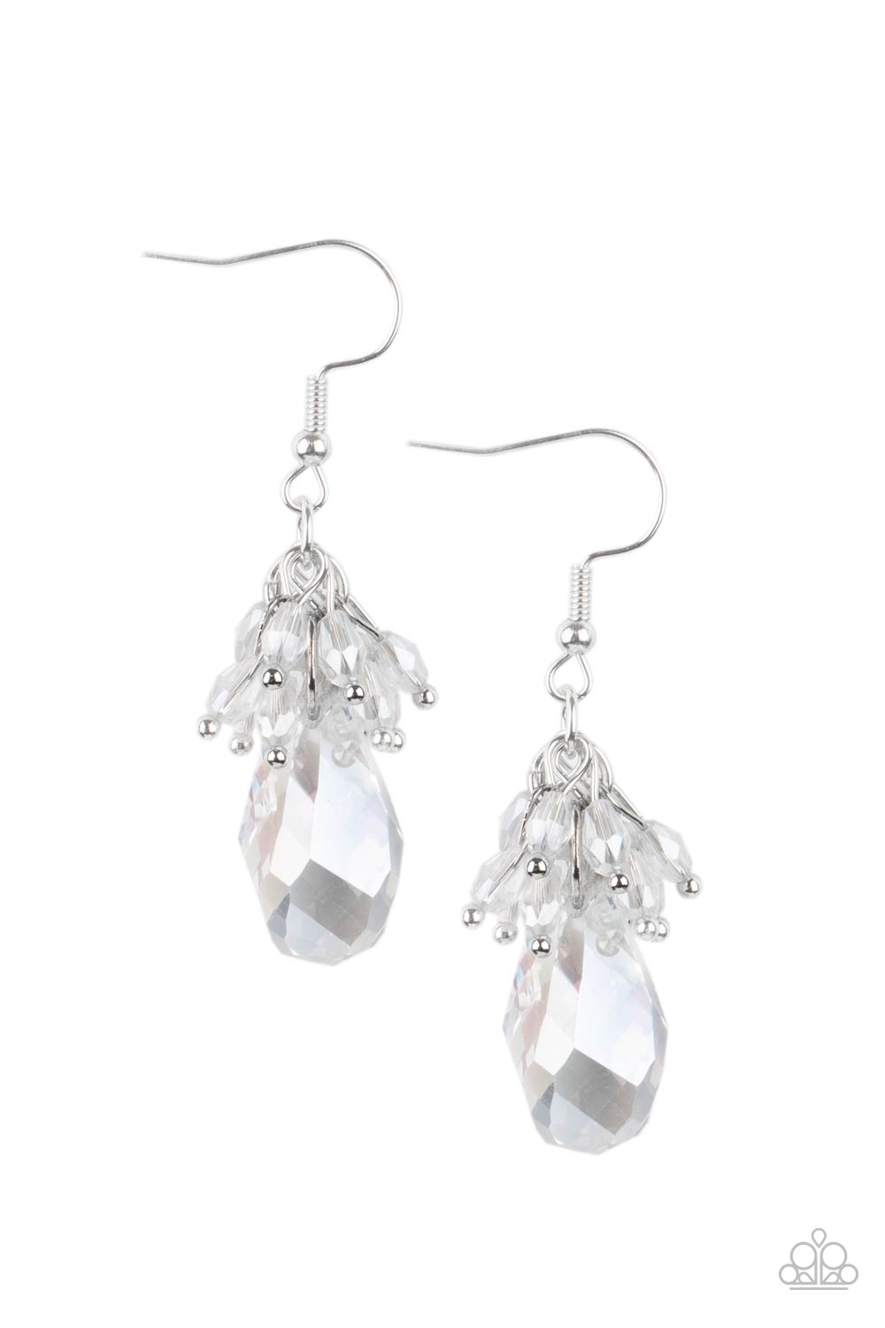 Well Versed in Sparkle White-Earrings