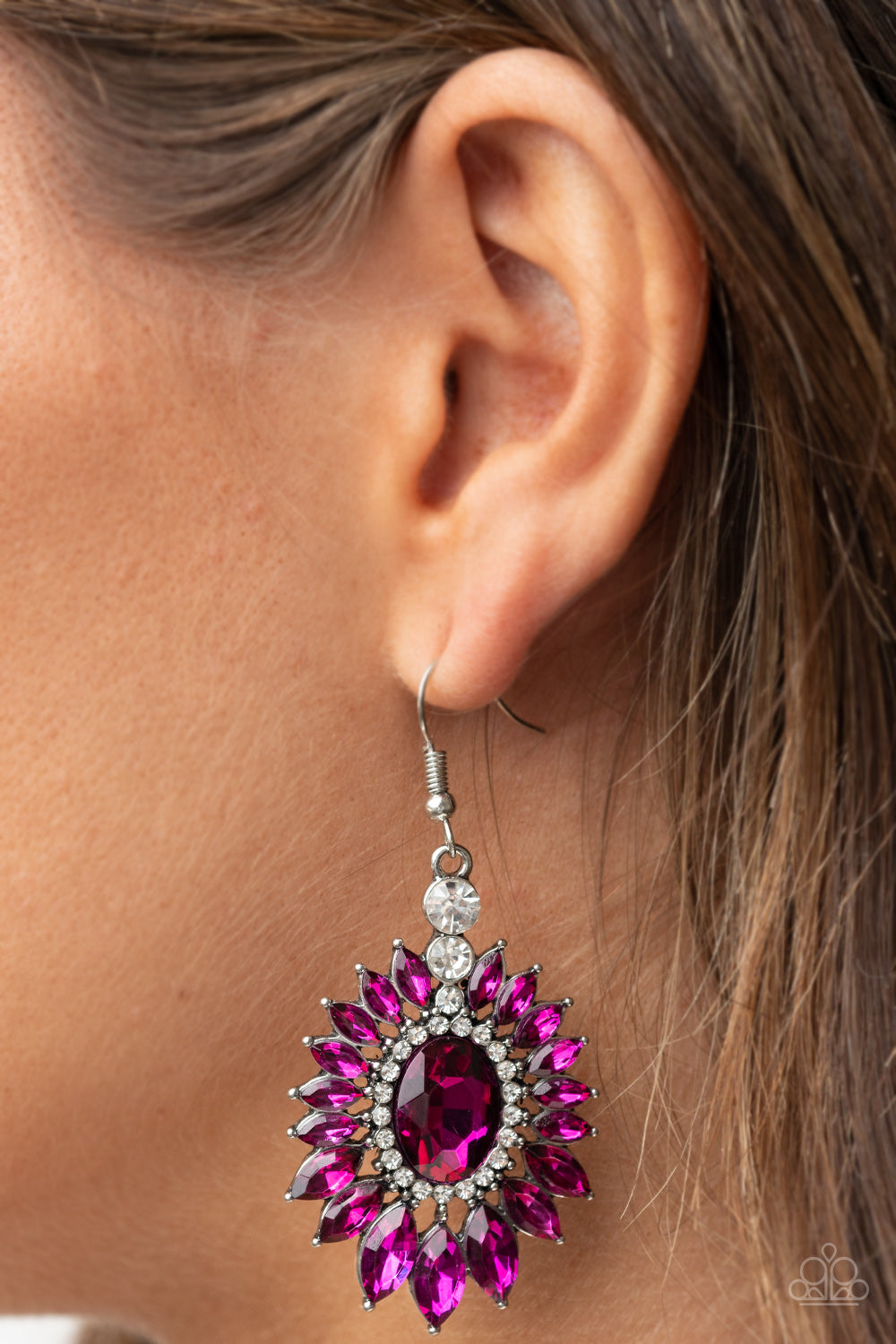 Big Time Twinkle Pink-Earrings