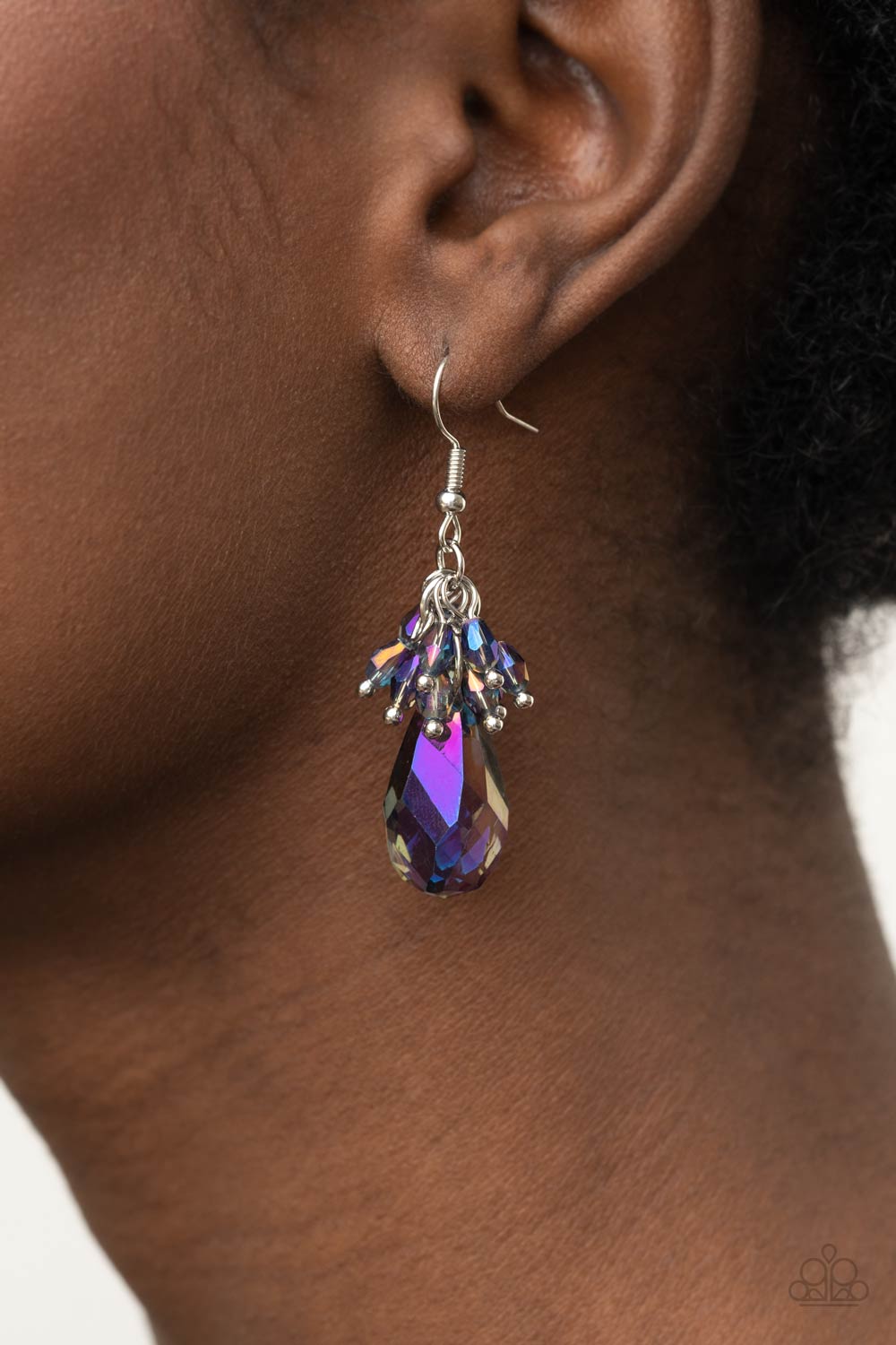 Well Versed in Sparkle Purple-Earrings