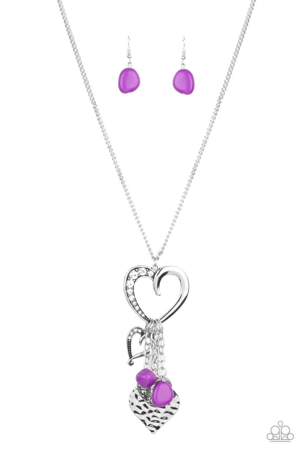 Flirty Fashionista Purple-Necklace