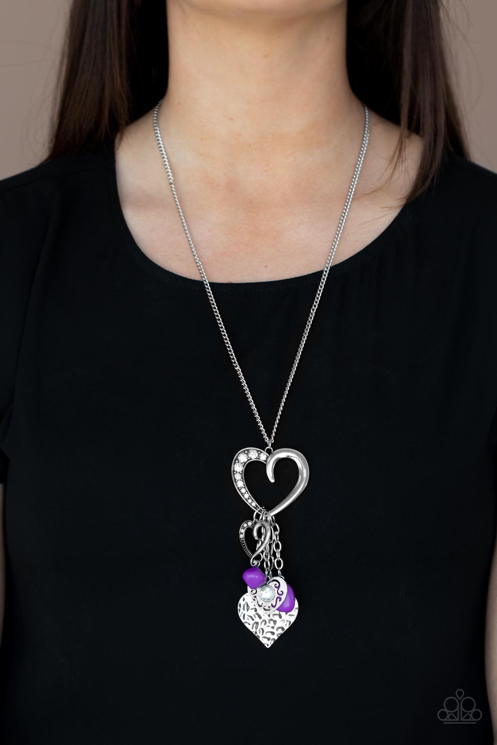 Flirty Fashionista Purple-Necklace