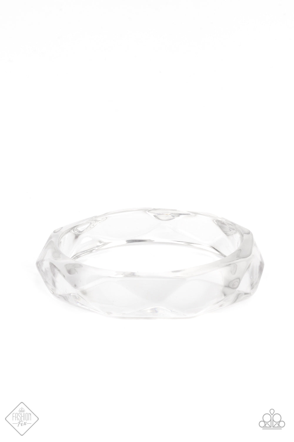 Clear-Cut Couture White-Bracelet