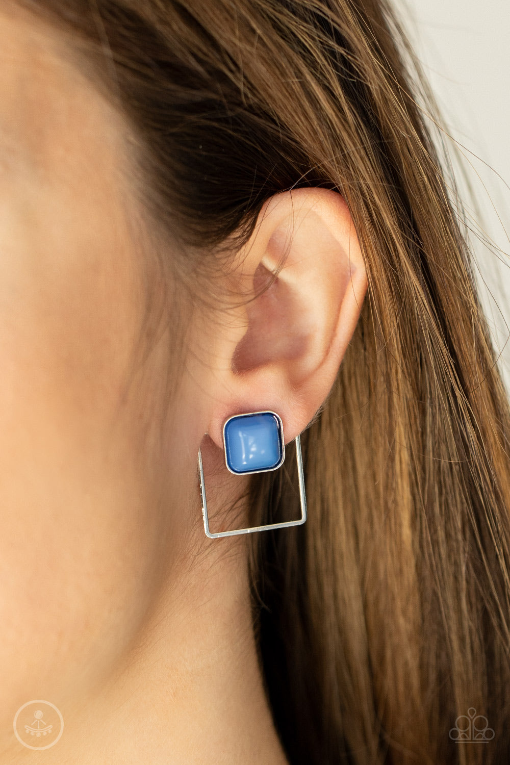 FLAIR and Square Blue-Earrings