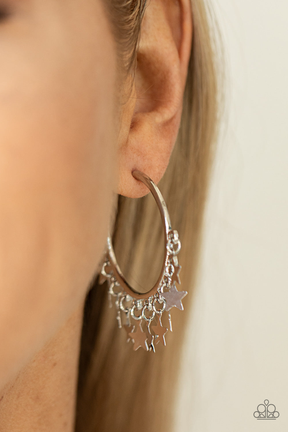 Happy Independence Day Silver-Earrings