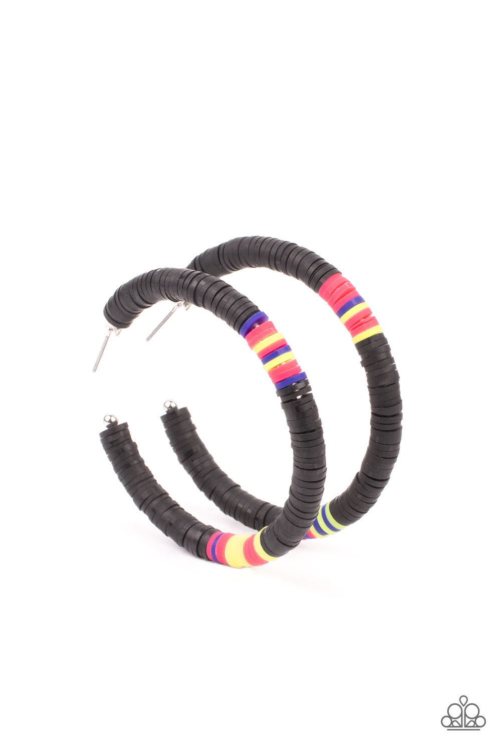 Colorfully Contagious Black-Earrings