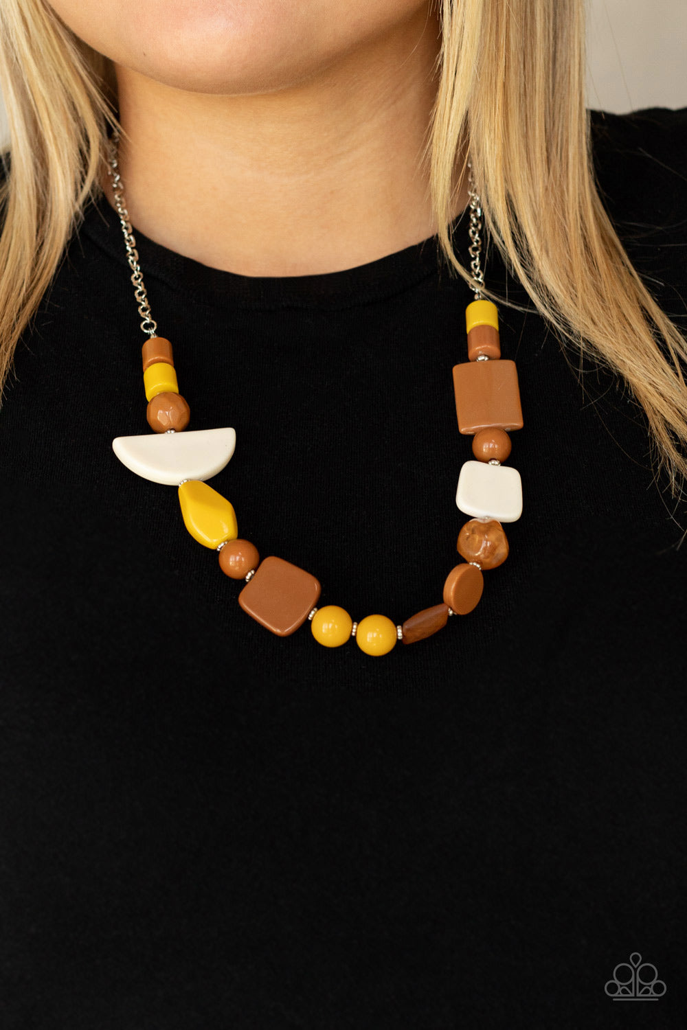 Tranquil Trendsetter Yellow-Necklace