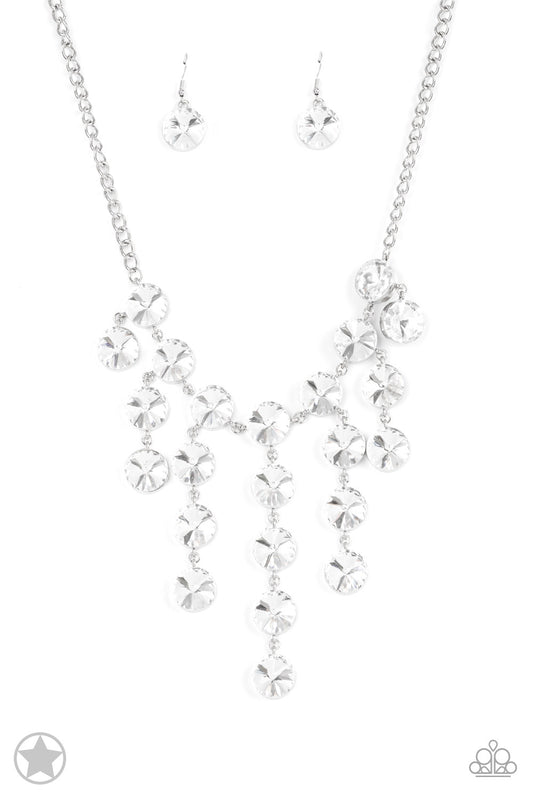 Spotlight Stunner White-Necklace