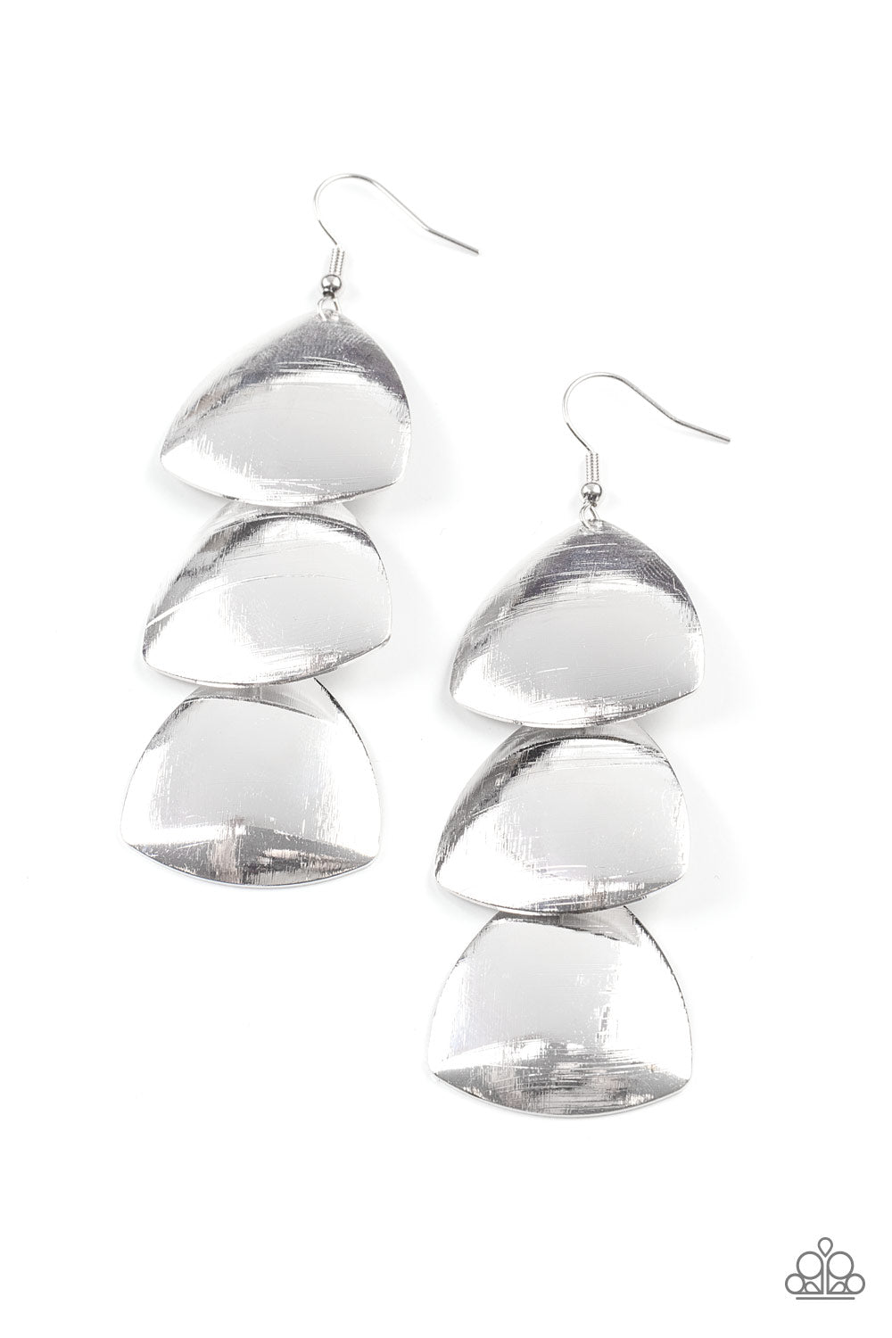 Modishly Metallic Silver-Earrings