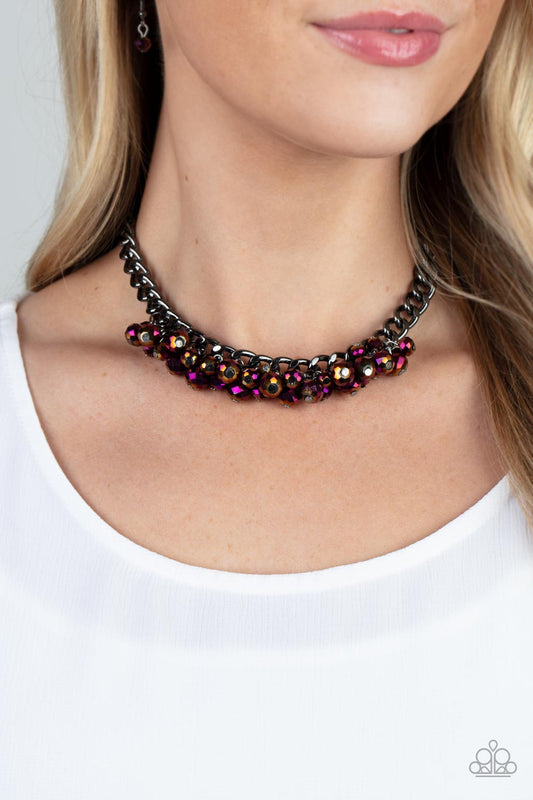 Galactic Knockout Purple-Necklace