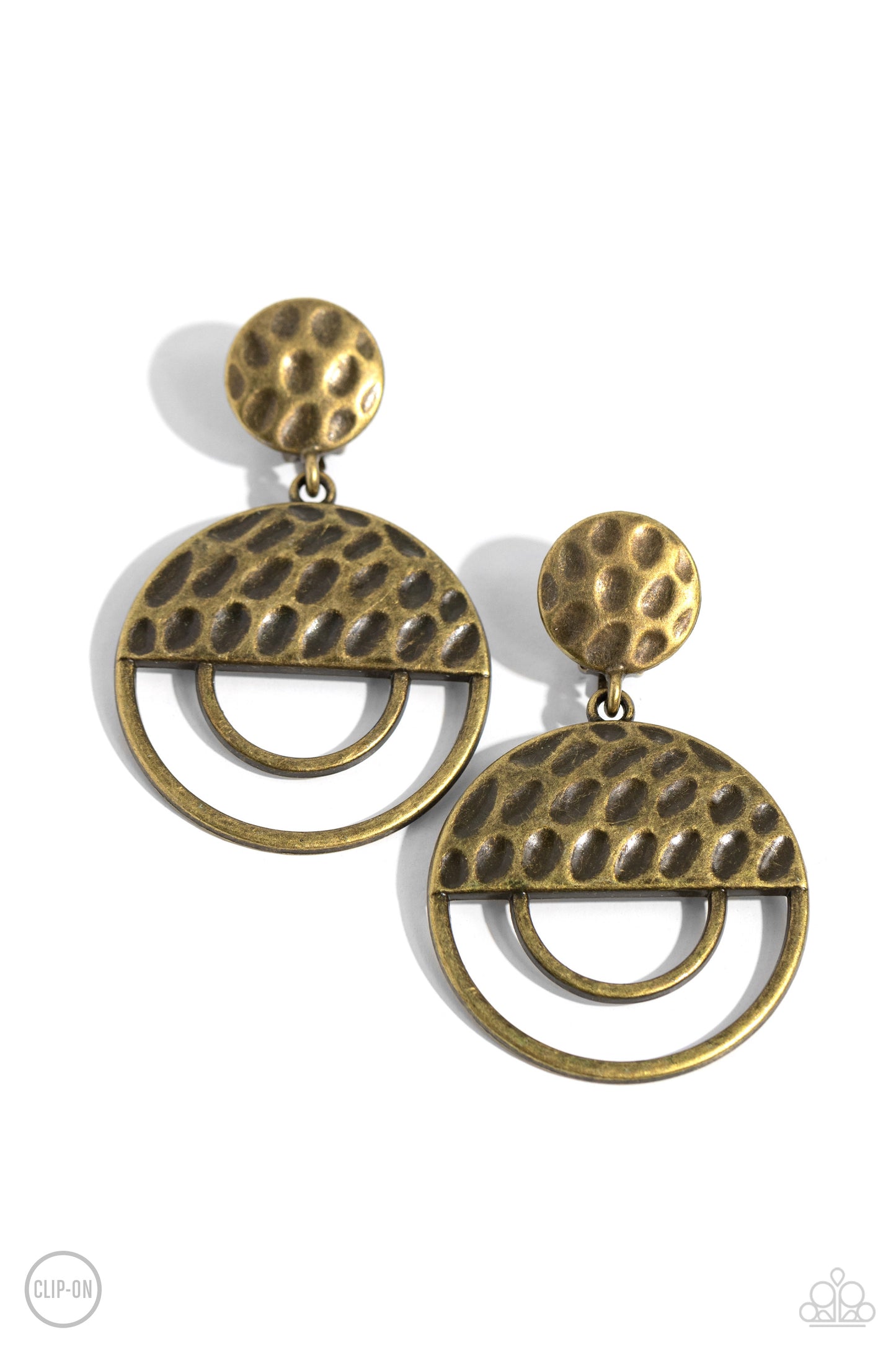 Southern Souvenir Brass Clip-On Earrings