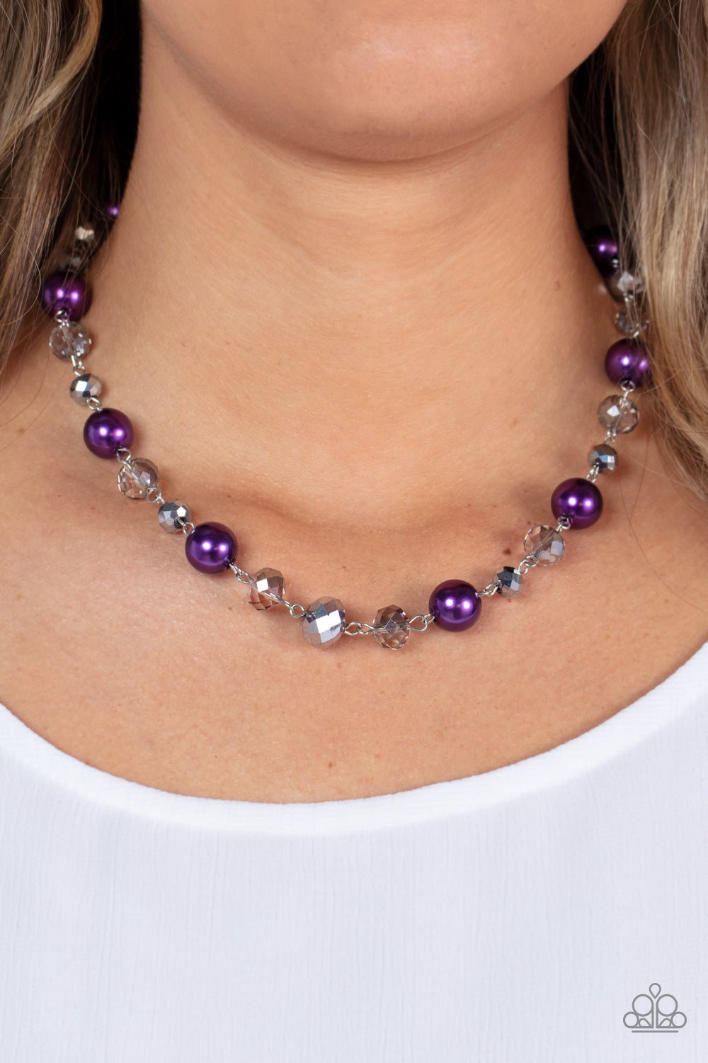 Decked Out Dazzle Purple-Necklace