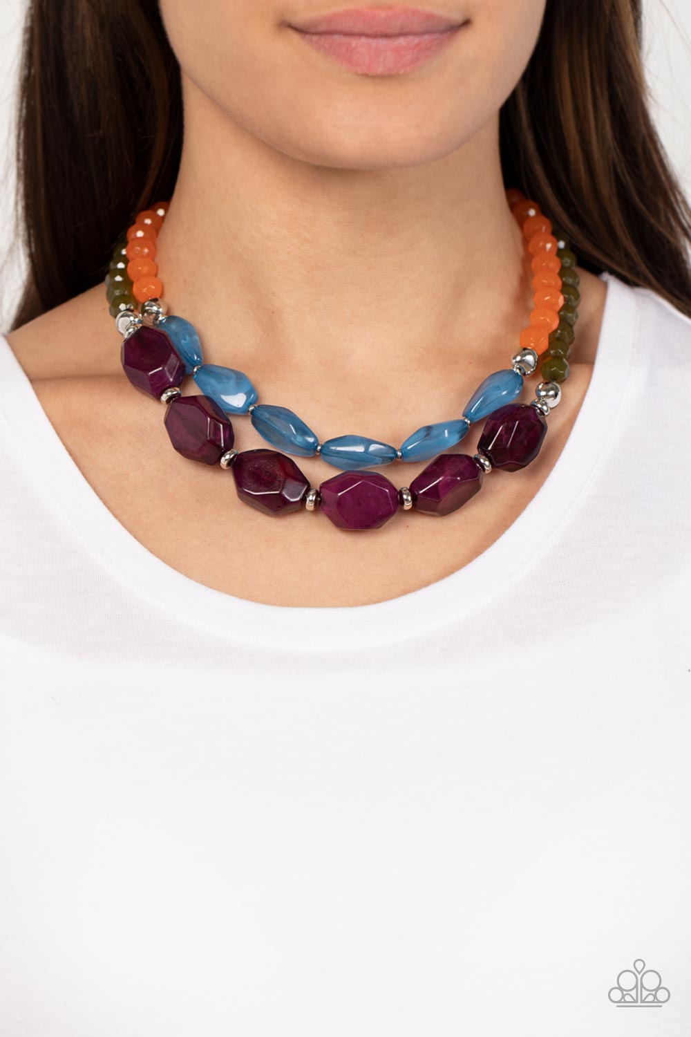 Tropical Trove Purple-Necklace