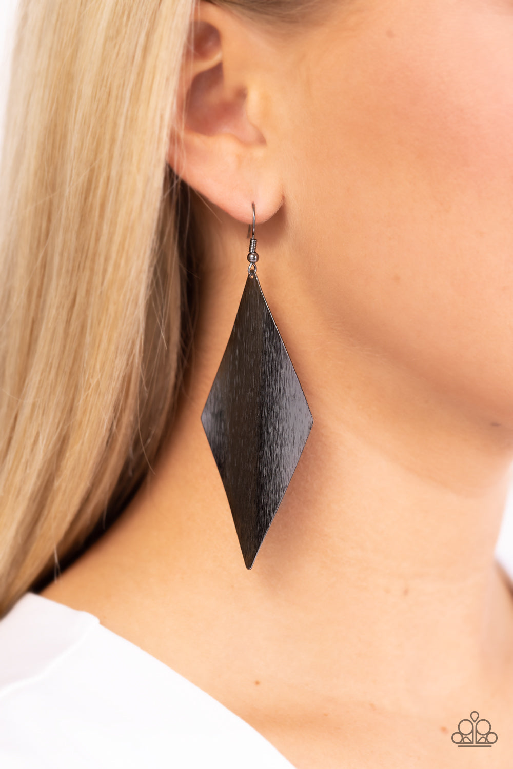 Retro Rally Black-Earrings