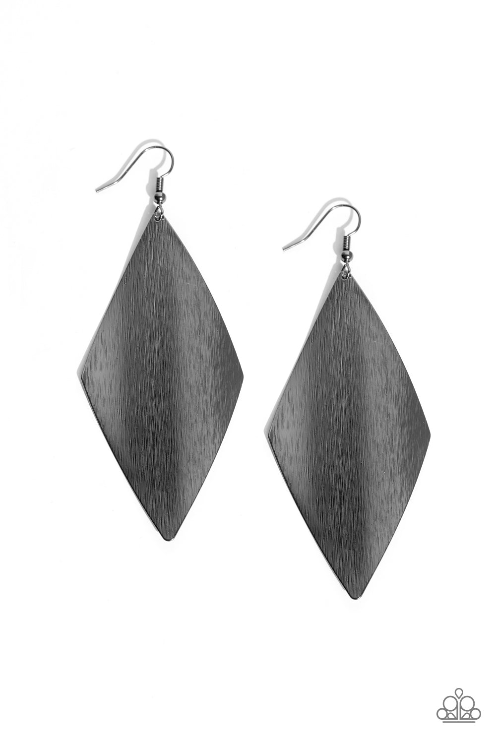 Retro Rally Black-Earrings