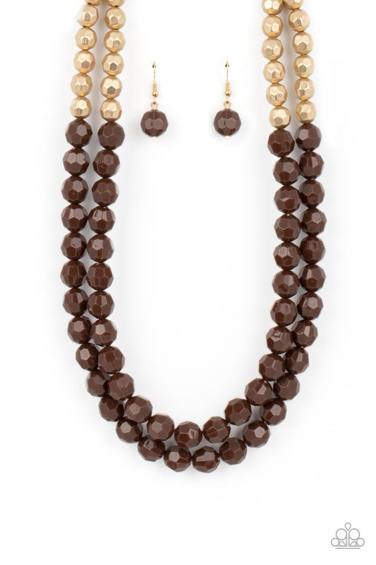 Greco Getaway Brown-Necklace Set