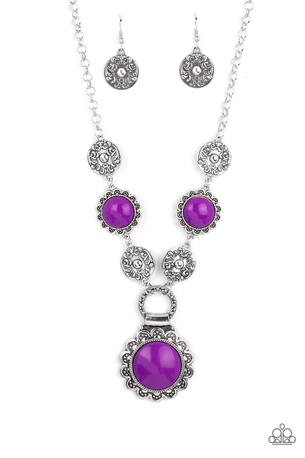 Poppy Persuasion Purple-Necklace