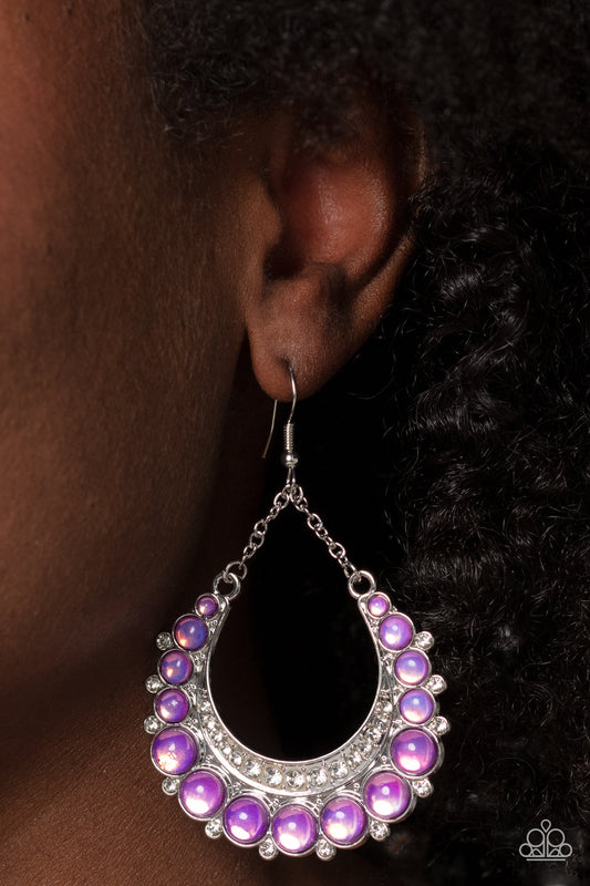 Bubbly Bling Purple-Earrings