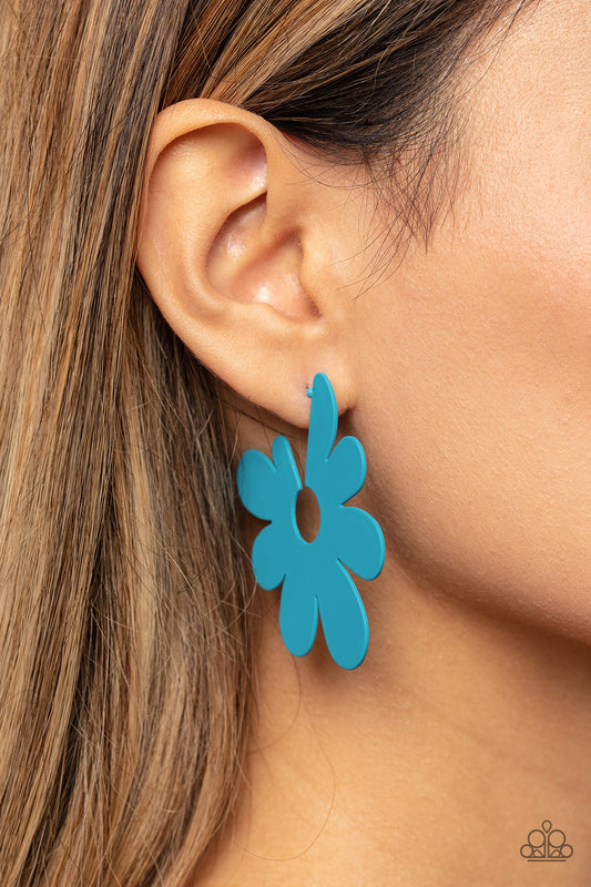 Flower Power Fantasy Blue-Earrings